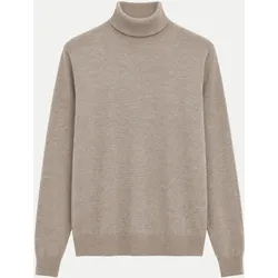 Slim-Fit Rollkragenpullover Beige XXL