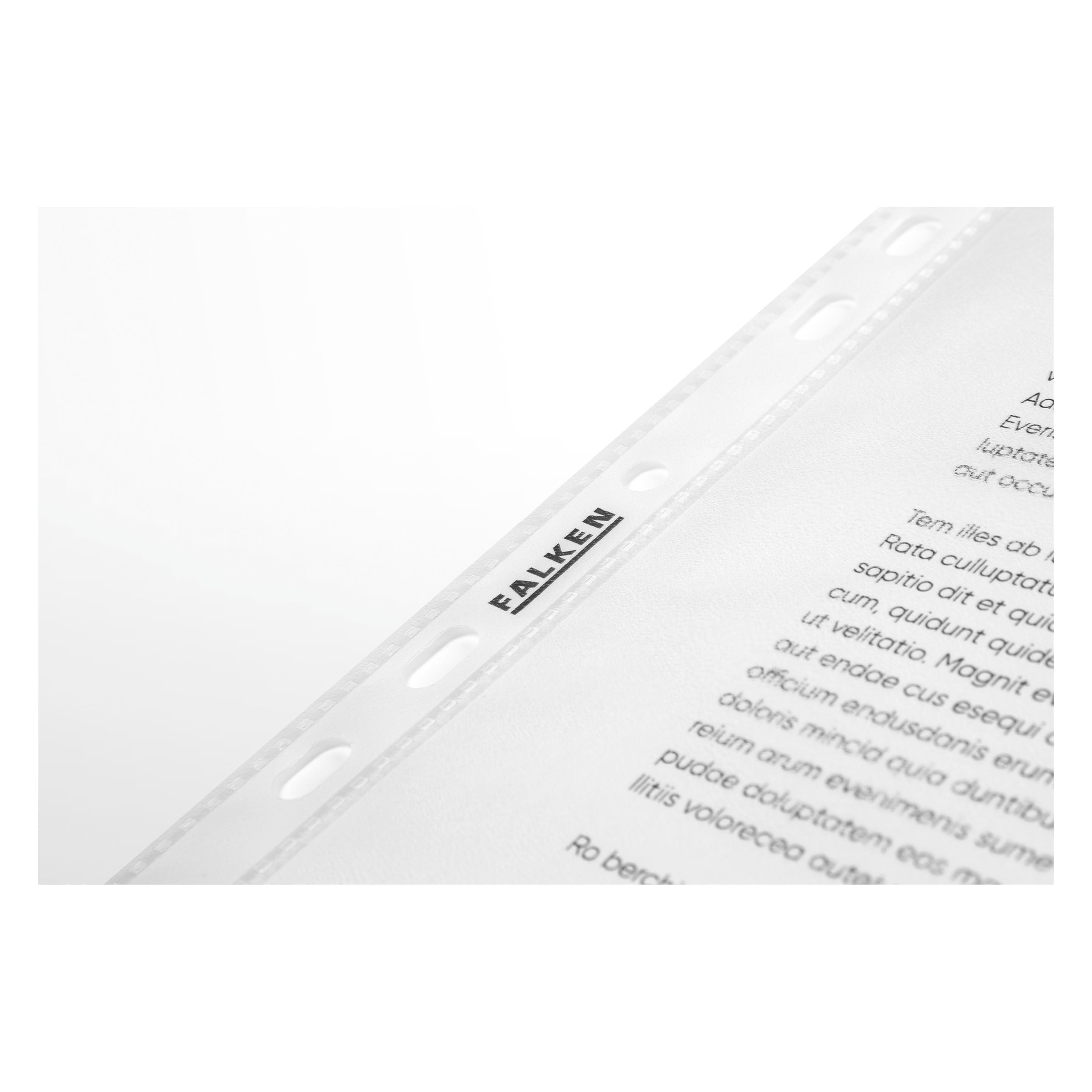 Falken 100 Prospekthüllen DIN A4 glasklar glatt 0,05 mm (A4, 100x) (11298254)
