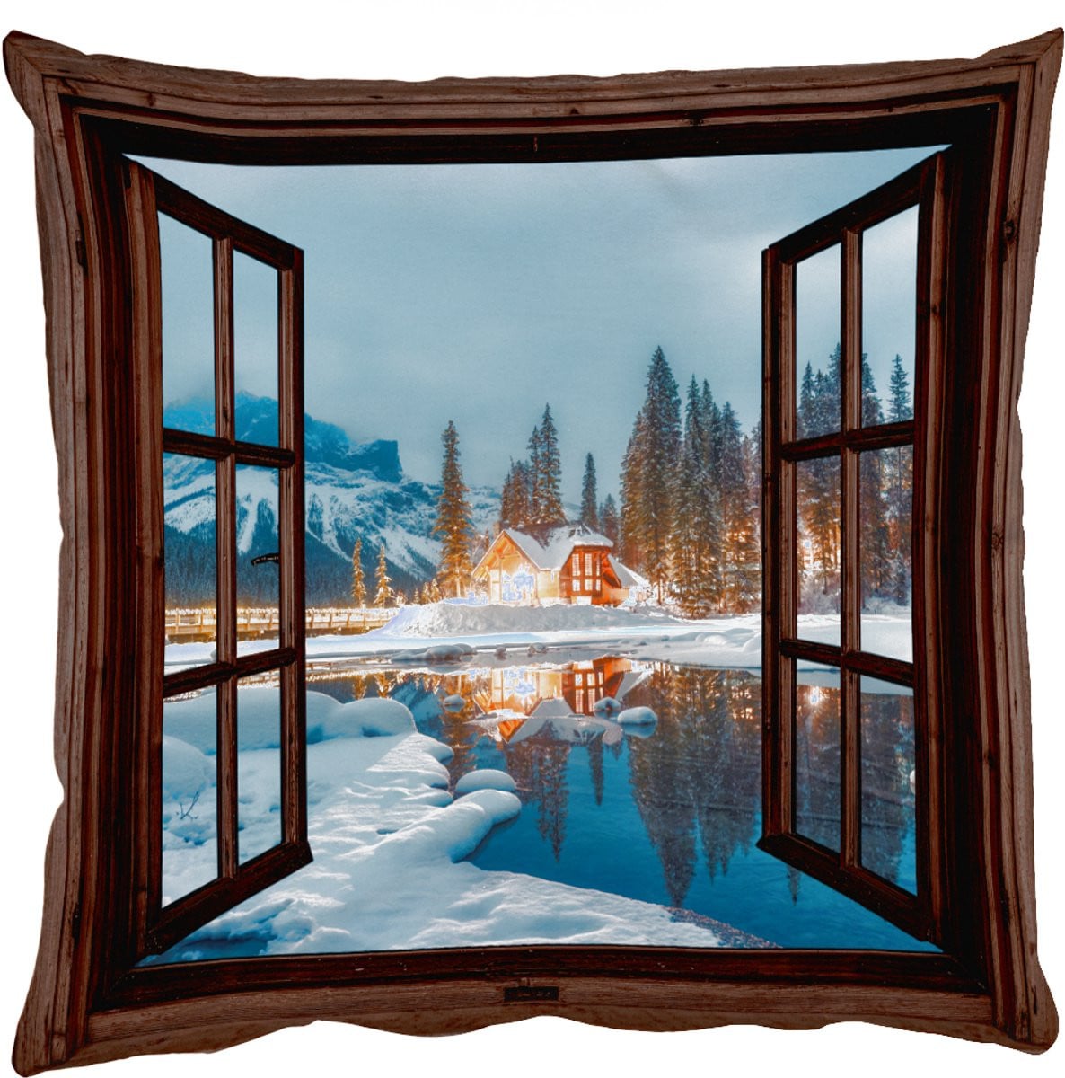PillowMonkey Sierenkussen Winter Landschap Natuur Bergen 45x45 cm