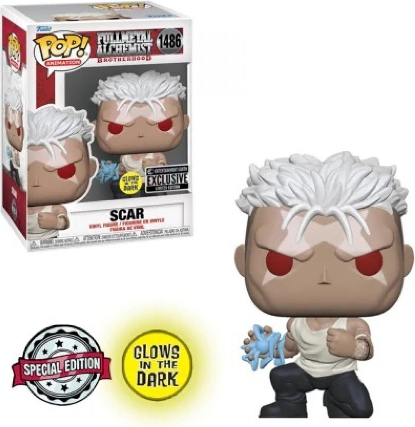 Funko Pop! Fullmetal Alchemist: Brotherhood - Scar #1486 oplichtend in het donker