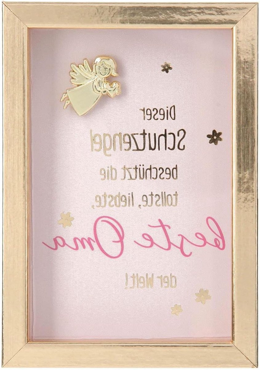 Decoratieve Fotolijst met spreuk in goud - 84 x 58 cm