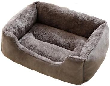 Happy Pet Pantry Luxury Cat Bed Plush Pet Products & Basket House Beds For Kittens & Small Dogs gray l