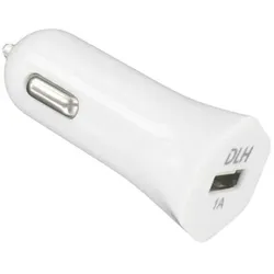 DLH 5W 1 USB Car Charger, Auto Adapter, Weiss