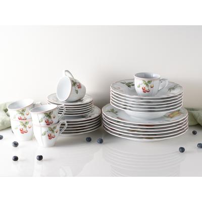 Kombiservice CREATABLE "Geschirr-Set Flora Orchard", bunt (weiß, bunt), 30 Stk., Porzellan, Geschirr-Sets, Kombiservice, Service, 30 Teile, für 6 Personen