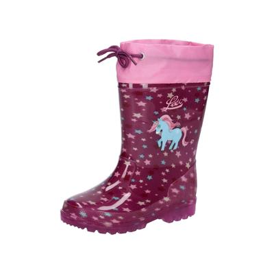 Gummistiefel LICO "Stiefel Power Blinky", Mädchen, Gr. 33, lila, Synthetik, Schuhe Gummistiefel