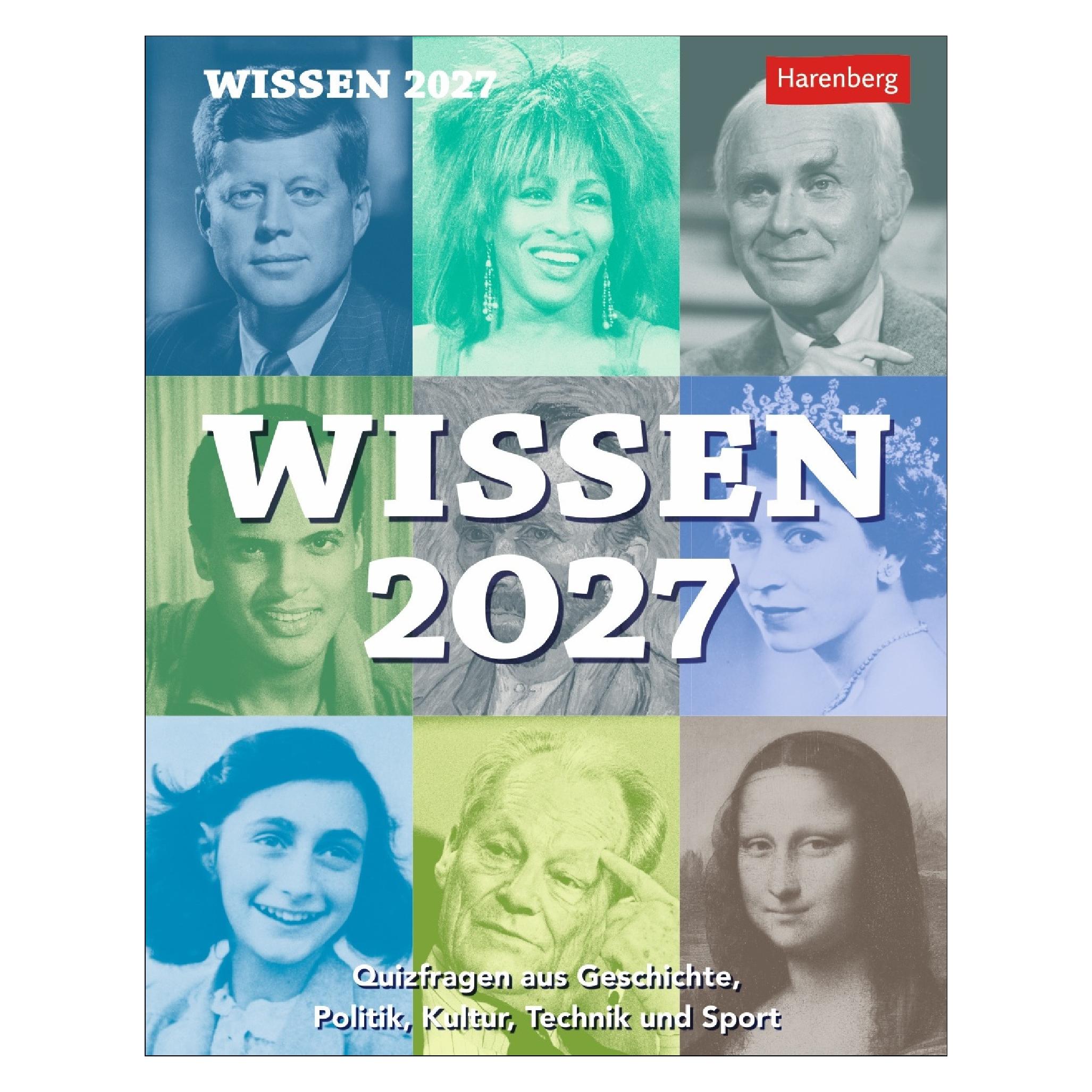 Harenberg Wissen Tagesabreisskalender 2027 - Quizfragen aus Geschichte, Politik, Kultur, Technik und Spor (66783848)
