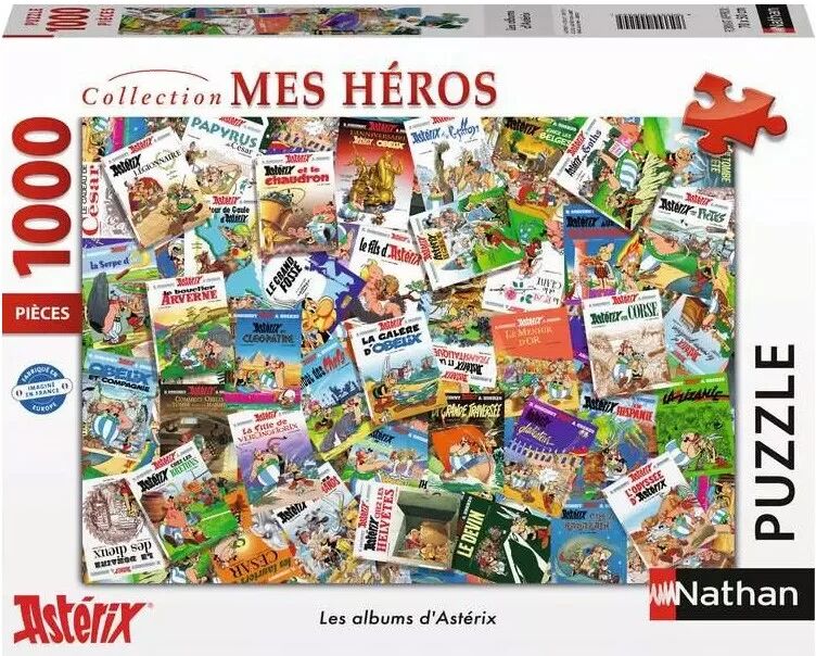 Puzzle 1000 pcs Collection Mes Héros : Les albums d'Astérix - Nathan