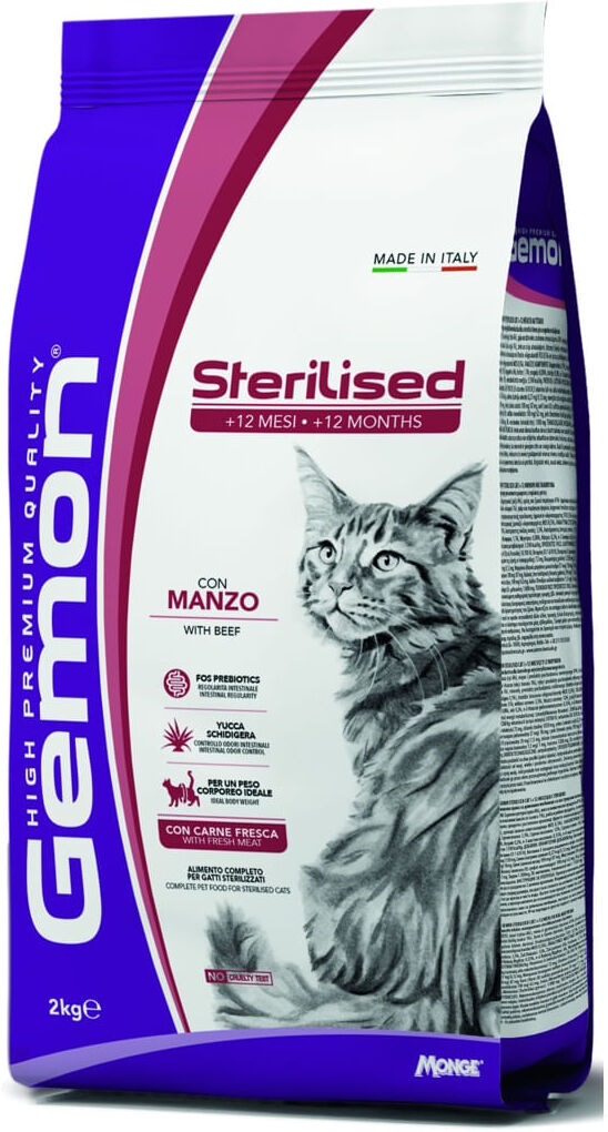 Gemon Cat Sterilised con Manzo 2KG