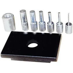 Metallkraft 6-teiliger Druckdornsatz mit Lochplatte für WPP 20 | 4101020