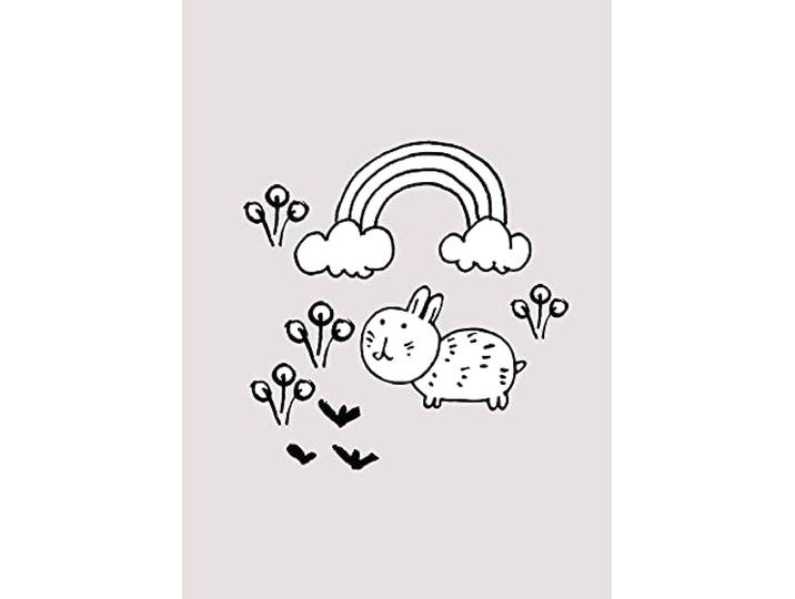 Pyramid International Impression sur toile sans cadre Motif lapin Scribble Bunny 50 x 70 cm