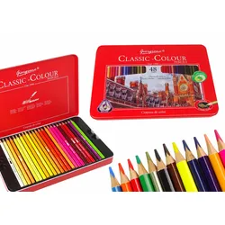 Set mit 48 Art Crayons-Metallbehältern