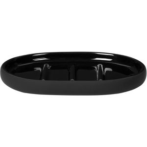 Blomus Seifenschale Sono Black 66293, schwarz, aus Keramik, 13 x 10 cm