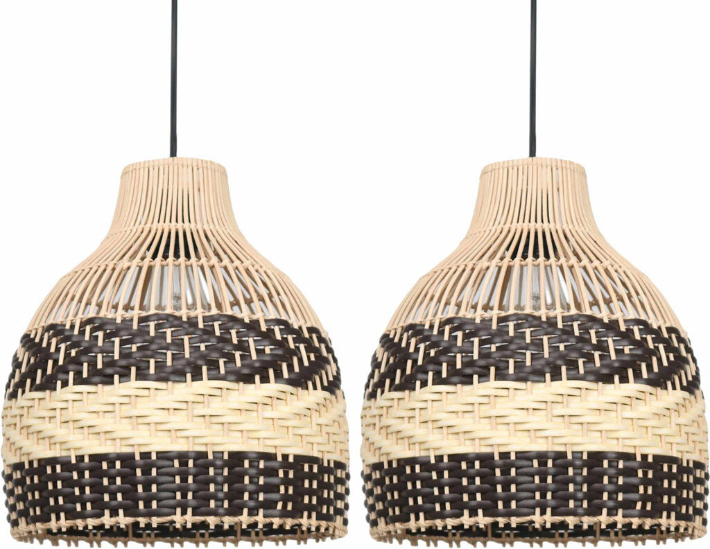 World Menagerie Halleck 30.5 cm H Bamboo Pendant Shade ( Uno ) Mixed 30.5cm H X 27cm W X 27cm D