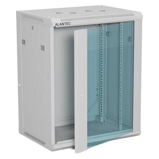 Alantec Wandschrank 19" 15U 600x450 grau (15 HE, 19 Zoll Rack) (SW-15U-600-450-01-SA)