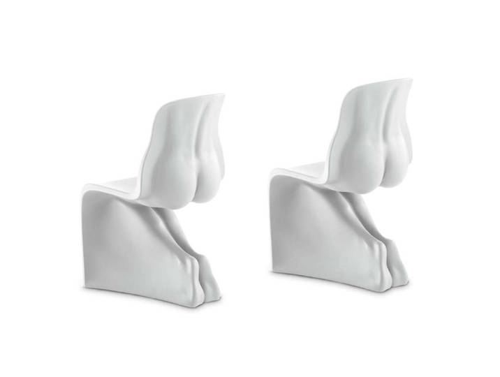 CASAMANIA set de 2 chaises HER (Blanc opaque RAL 9016 - Polyéthylène)