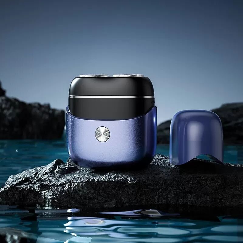 INF Mini Tragbarer Elektrorasierer für Männer - USB Wiederaufladbar, Wasserdicht und Reisefreundlich Violett