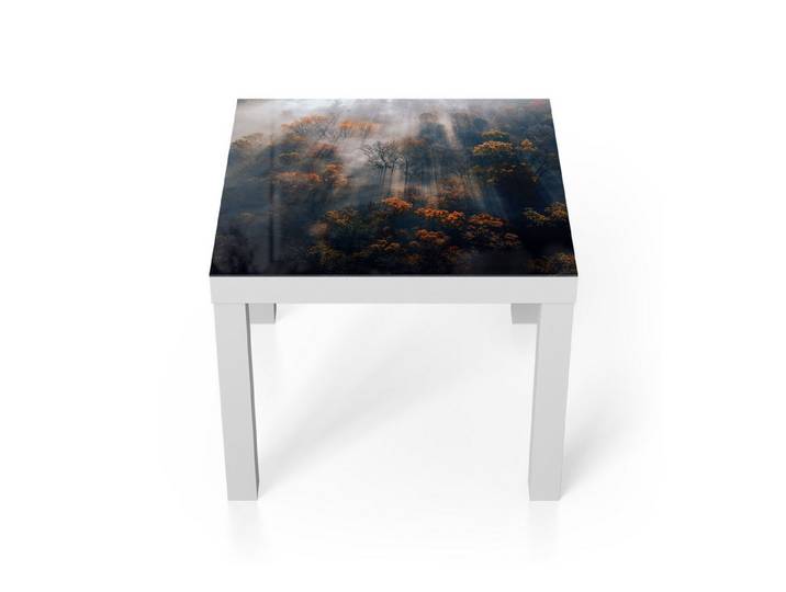 DEQORI Couchtisch 'Herbstlicher Nebelzauber', Glas Beistelltisch Glastisch modern