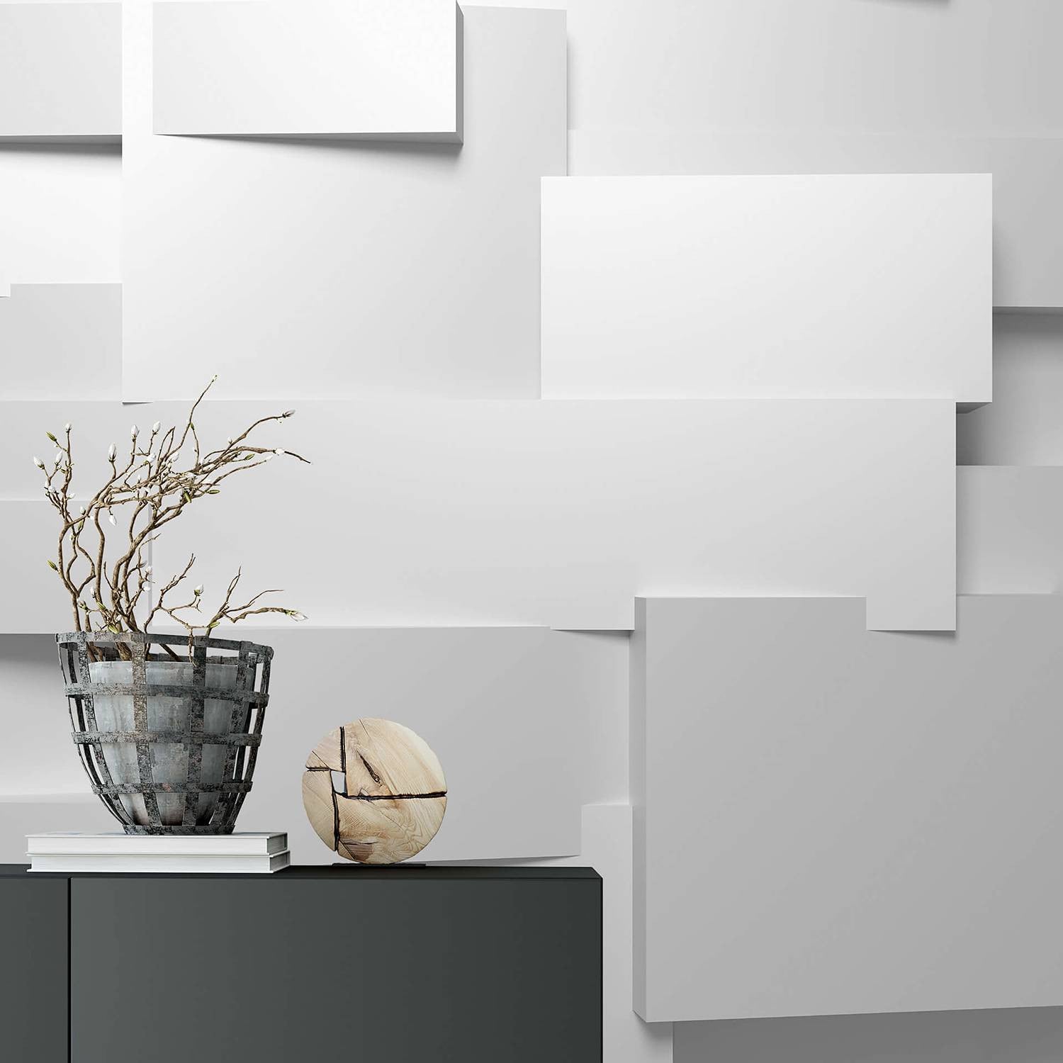 home24 Fotobehang 3D Wall Geometrical
