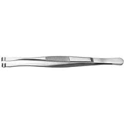 RS PRO, Pinzette, Edelstahl Pinzette Säurebeständig, Spitze Gerillt zylindrisch, 120 mm