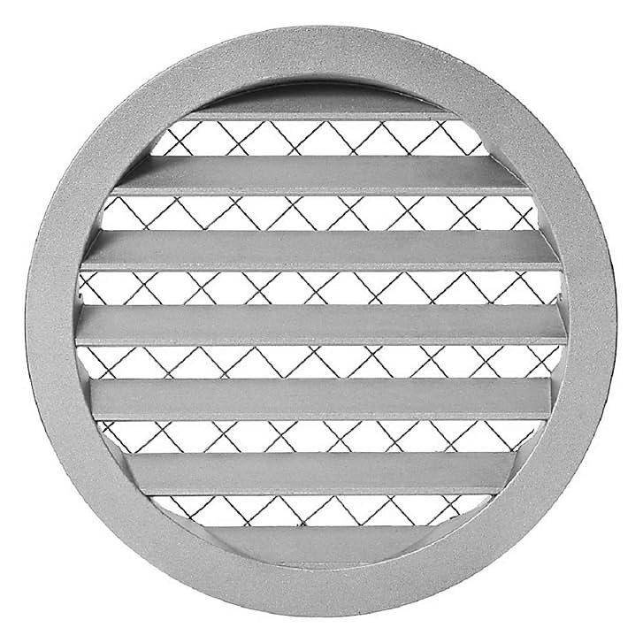 Euro3plast Aluminum ventilation grille MRA160, DN160, round (49165725)