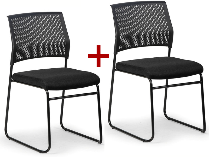 B2B Partner Konferenzstuhl MYSTIC 1+1 GRATIS, schwarz