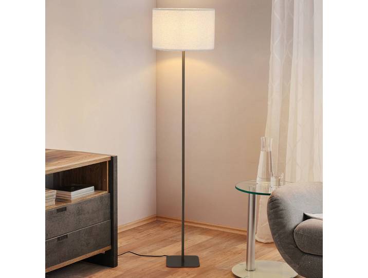 Searchlight Stehlampe Chelsea, weiß / opal, für Wohn- / Esszimmer, Metall, Modern, Stehlampe