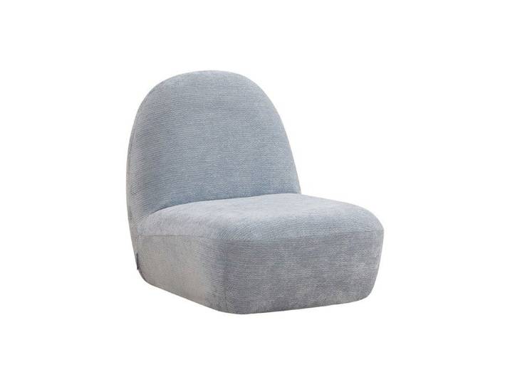 Fauteuil enfant en tissu chenille bleu clair MALDANO