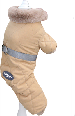 Retailers Go Thicken Warm Dog Jumpsuit, Waterproof Winter Pet Dogs Clothes, Hoodie Puppy Overalls, Chihuahua Coat, Poodle Jacket khaki s