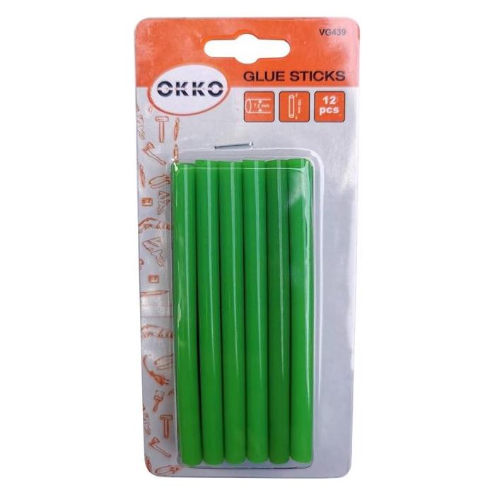 Okko GLUE STICKS 12PCS SET.7.2X100MM.GREEN (695 g, 12x) (33033488)