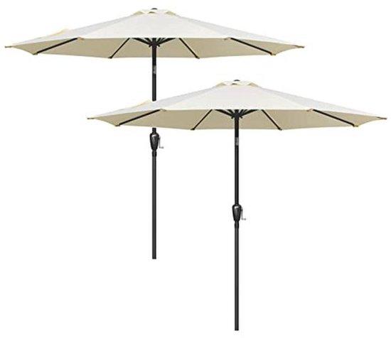 Sonnenschirm 2 Stück 2 Zoll mit Druckknopf kippbar - Beige