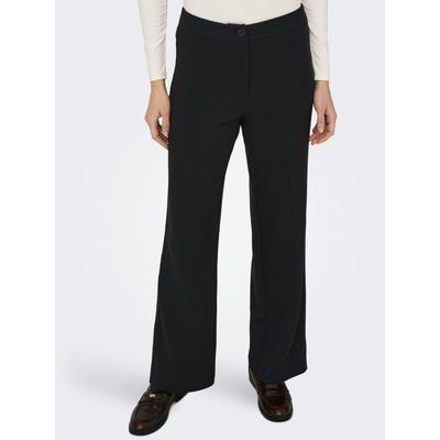 Anzughose ONLY "ONLMIA – Anzughose mit hoher Taille und Stretch", Damen, Gr. 40L, Länge 32, schwarz, Web, Obermaterial: 62% Polyester, 33% Viskose, 5% Elasthan, unifarben, gerade normal, Hosen Anzughose, gerade Form, modisch, Materialmix, Web