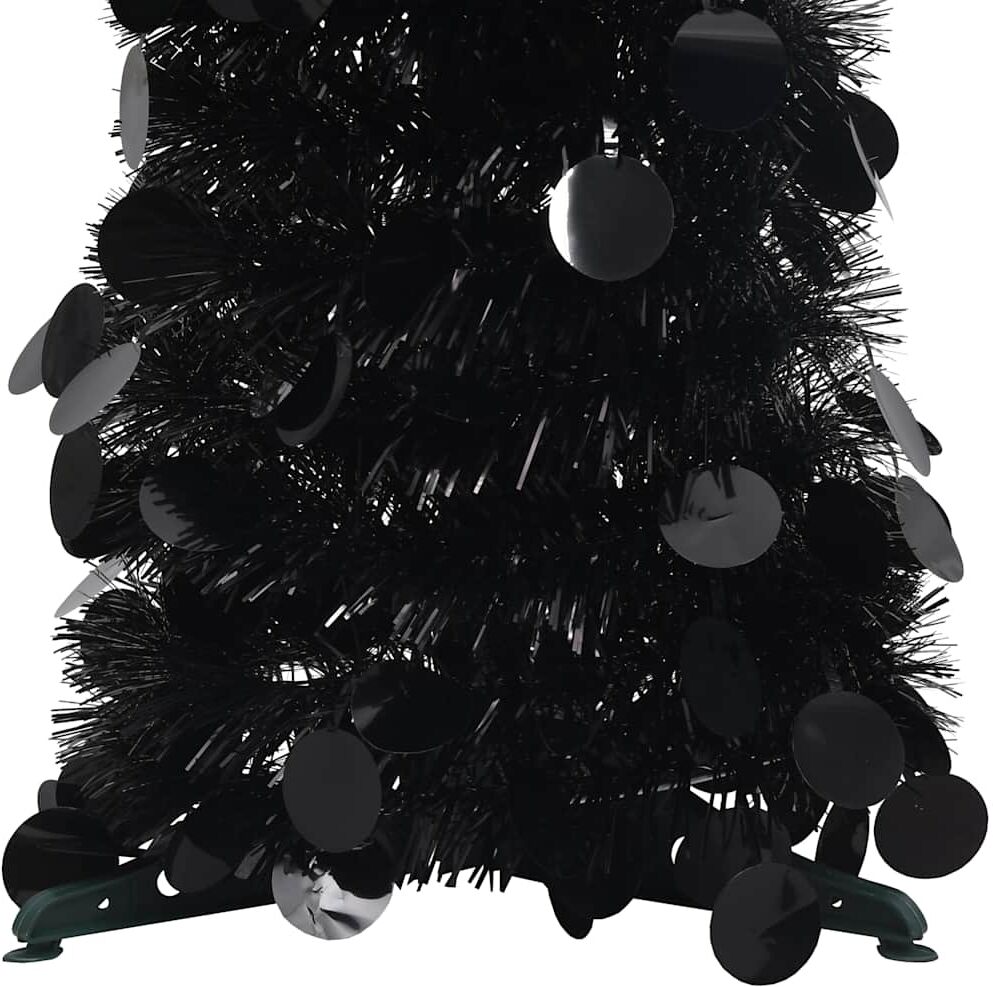 vidaXL Sapins de Noël artificiels PET Black