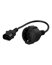 Bluewalker PowerWalker Stromkabel CEE 7/4 SCHUKO W bis IEC 320 EN 60320 C14 W 10 A 20 cm (91015003)