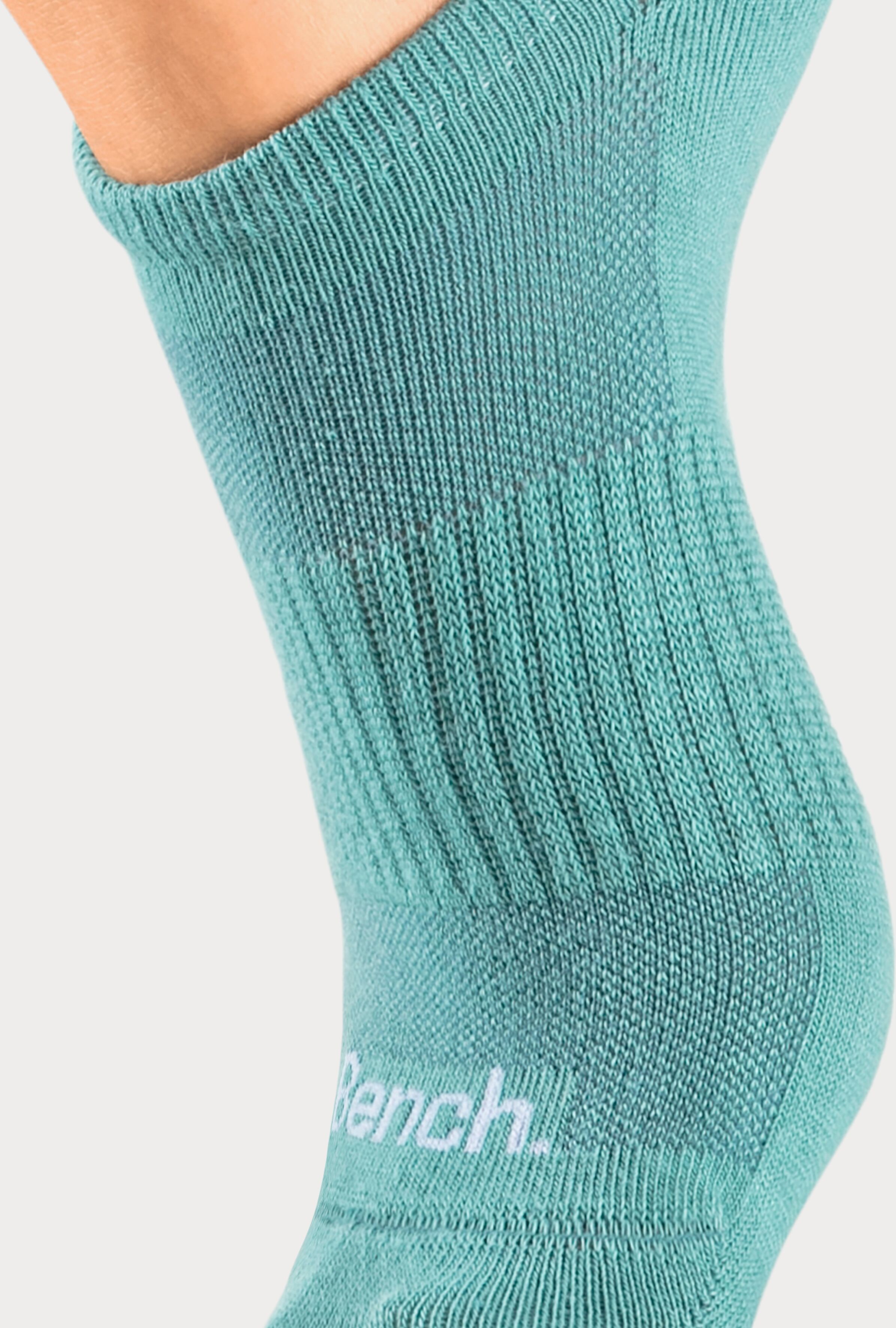 Sneakersocken BENCH., Damen, Gr. 35-38, bunt (2x dunkel mint, 2x marine, 2x grau), Baumwollmischung, elastisch, Socken Sneakersocken, nicht sichtbar in Sneakern