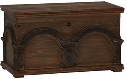 Household Essentials "Wooden Arch Storage Trunk with Hinged Lid - 10.3""L x 20.0""W x 11.4""H"