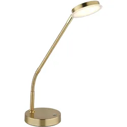 LED Tischlampe Tischleuchte Wohnzimmerlampe Touchdimmer Messing H 53,5 cm