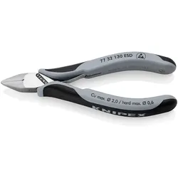 KNIPEX Elektronik-Seitenschneider ESD mit durchgestecktem Gelenk mit Mehrkomponenten-Hüllen 130 mm - 7732130ESD