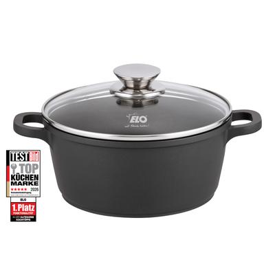 Kochtopf ELO "Alucast", schwarz, H:9cm Ø:20cm, Töpfe, Kochtopf, Induktion