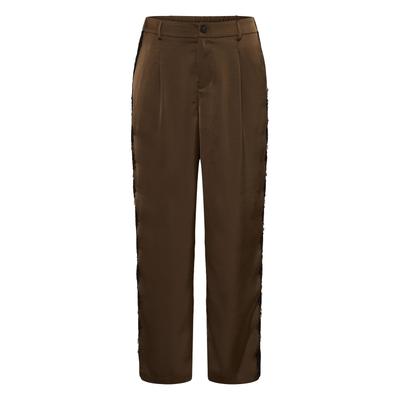 Stoffhose KAFFE CURVE "KAFFE Curve Casual Hose KCthilda", Damen, Gr. 44, Normalgrößen, braun (seal braun), Hosen Stoffhose