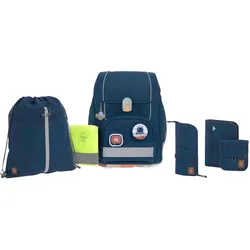 Lässig Schulranzen-Set Boxy Unique 7-tlg., blau