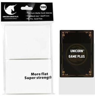 Uplift Essentials Matte Standard Card Sleeves 100 Pack Trading Card Protectors For TCG And Board Games white
