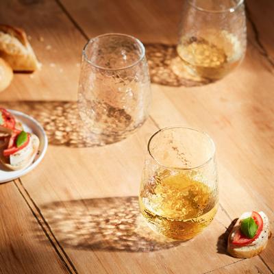 Libbey Hammered Stemless All-Purpose Wine Glasses, 17-ounce, Set of 8 - Set of 8