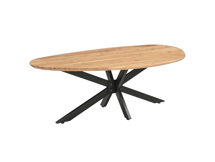 Table avec plateau massif OXIA 200 x 76 x 100cm Marron