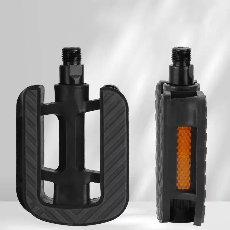 INF Schwarze ABS Mountainbike Pedale - Doppel-Lager, Rutschfeste Fahrradpedale