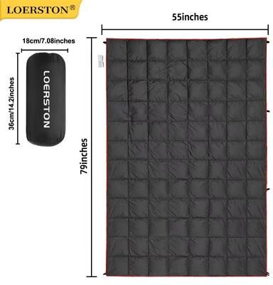 Inspired Finds All Season Lightweight Camping & Travel Blanket Mat black