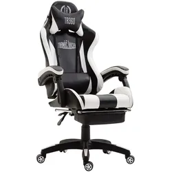 CLP Gaming Bürostuhl IGNITE mit Kunstlederbezug I Schreibtischstuhl mit Armlehnen I verstellbarer Drehstuhl im sportlichen Design