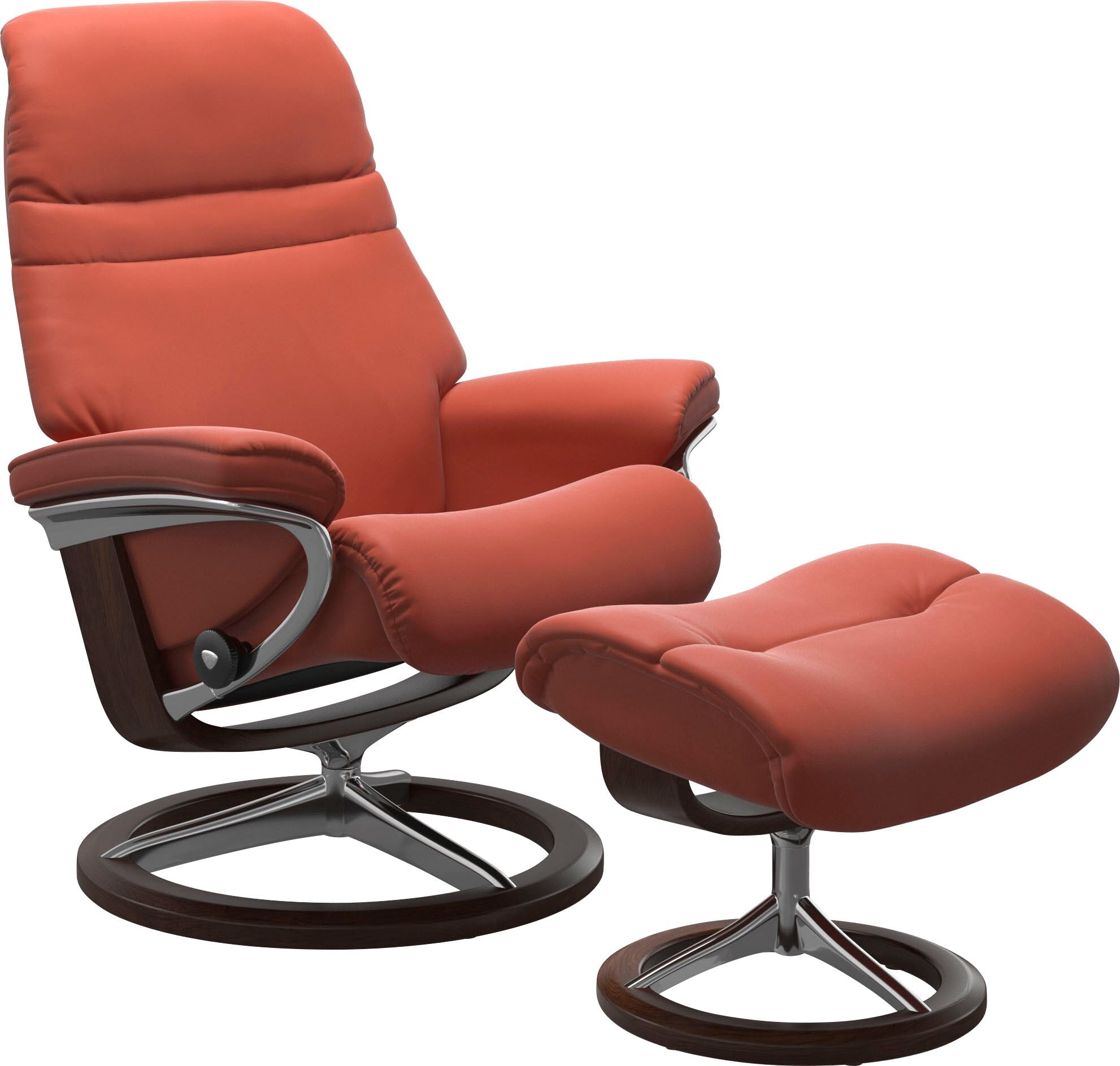 Relaxsessel STRESSLESS "Sunrise", braun (henna), B:79cm H:103cm T:73cm, Sessel, Relaxsessel, mit Signature Base, Größe S, Gestell Braun