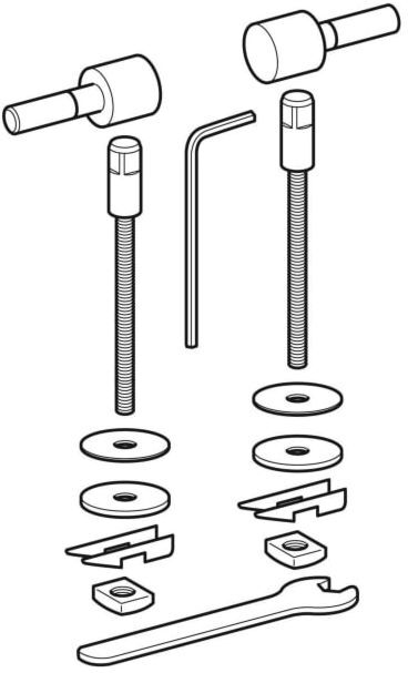 Geberit Scharnier-Set 598126000 für WC-Sitz