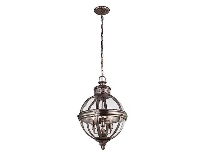 Feiss Elstead Kronleuchter Adams 3 x 60 W – Dunkelsilber – Boutica-Design – feadams3panl