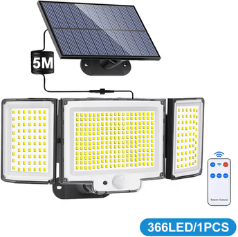 Inspire Essentials Outdoor Solar Motion Sensor Lights Waterproof LED Security Flood Light f